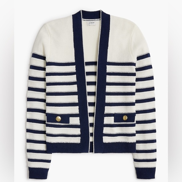 J. Crew Sweaters - J. Crew Factory Open Striped Cardigan Sweater